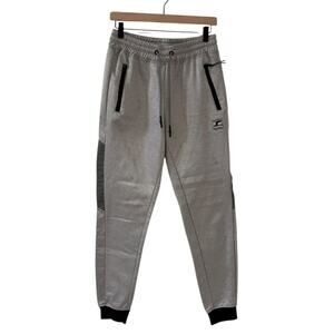Encrypted Silver Gray Sweatpants Medium Tech Edge Zippered Pockets Urban Comfort
